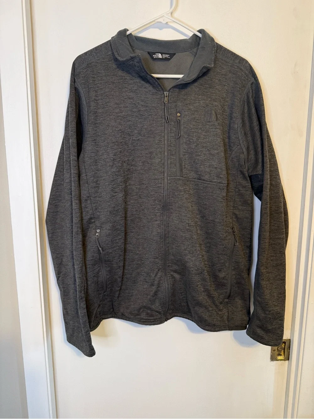 The North Face Men's Charcoal Heather Full-Zip Tech Fleece Jacket Size Large